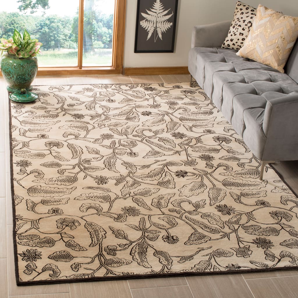 SAFAVIEH Couture Hand-knotted Chrysanthi Silk/ Wool Rug