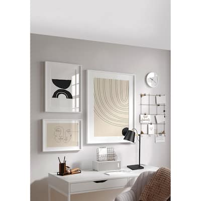 Lacey - Table Lamp - Structured Black Finish - Black and White Shade