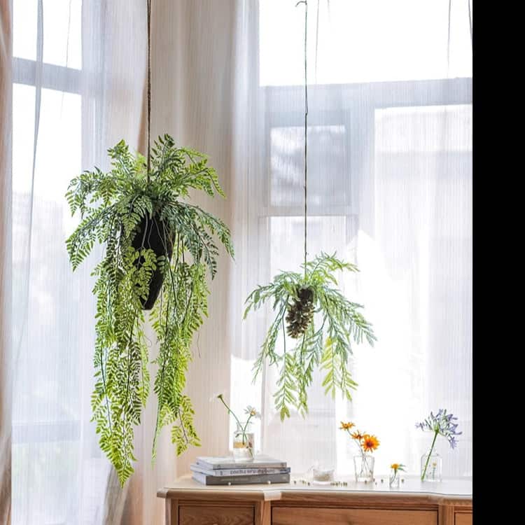 RusticReach Artificial Fern Hanging Ball Decoration