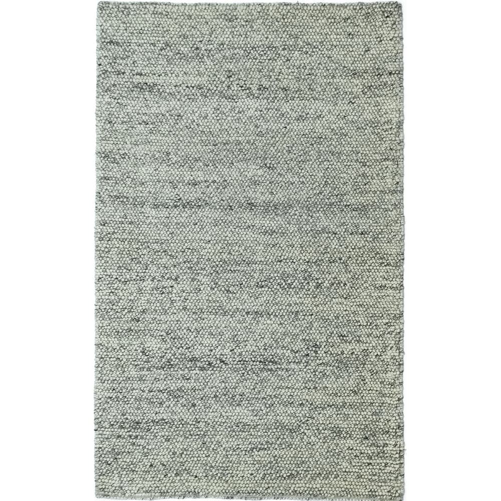 Domani Clouds Contemporary Hand-Knotted Grey & Ivory Heathered Rug