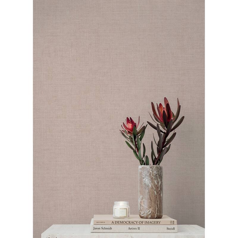 A-Street Prints Alba Blush Open Weave Wallpaper