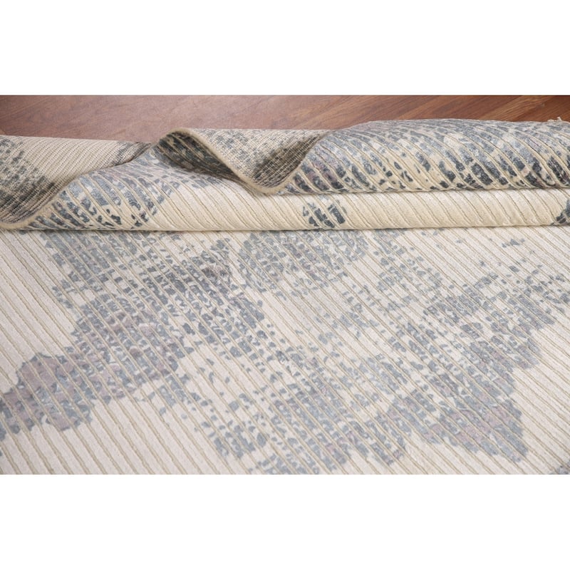 Contemporary / Abstract Accent Rug Handmade Wool Carpet - 3'11"x 5'8"