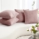 preview thumbnail 7 of 90, Deconovo Throw Pillow Covers, Corduroy Striped Decorative Covers, Set of 4 16 x 16 - Coral