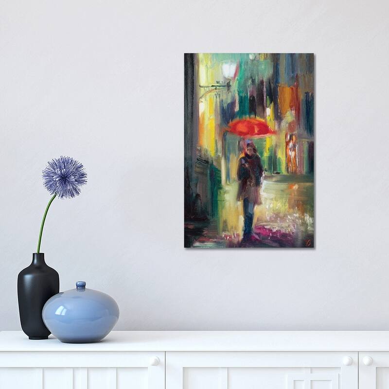 iCanvas "Red Umbrella" by Katharina Valeeva Canvas Print - 18x12x1.5