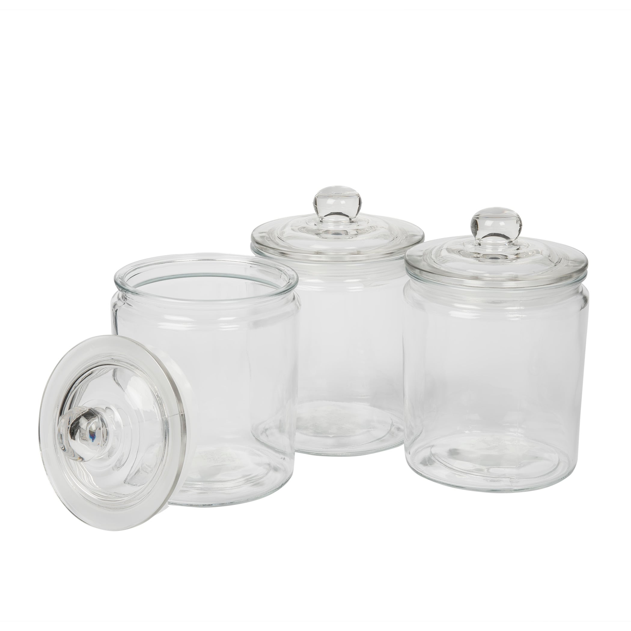 Home Basics 153.6 oz. X-Large Clear Glass Mason Canister Jar