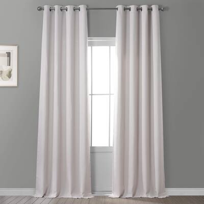 Exclusive Fabrics Faux Linen Grommet Room Darkening Curtain (1 Panel)