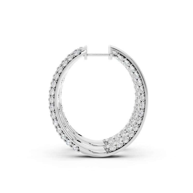Vault Classic 5.00ct TW Natural Diamond Inside-Out Hoop Earrings (I VS2)