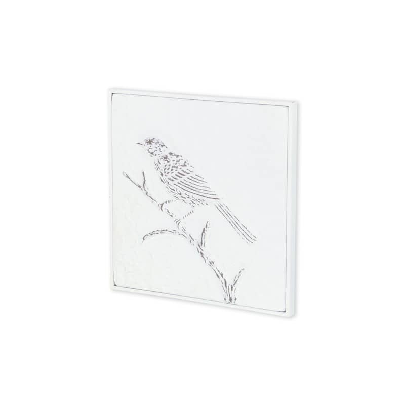 Lirondelle White Metal Swallow Themed Two Tone Wall Art