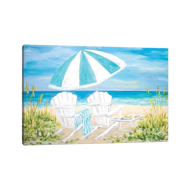 iCanvas "Beach Umbrella" by Julie Derice Canvas Print