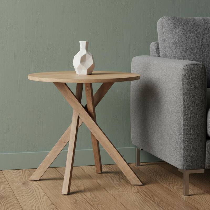 HomeRoots 32" Espresso and Brown Solid Wood and Wood Tray Table - 32.00 in. x 30.00 in. x 32.00 in. - Espresso - Wood