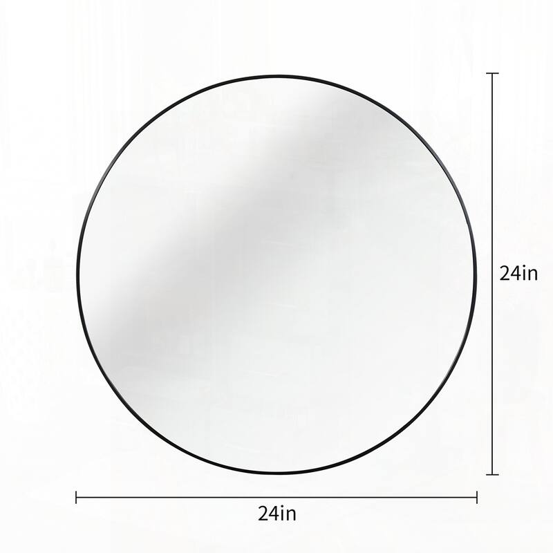 Metal Framed Round Bathrrom Mirror