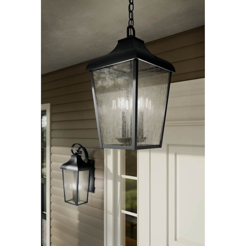 Kichler Lighting Forestdale 19.75 in. 4-Light Textured Black Outdoor Pendant Light - 19.75 in
