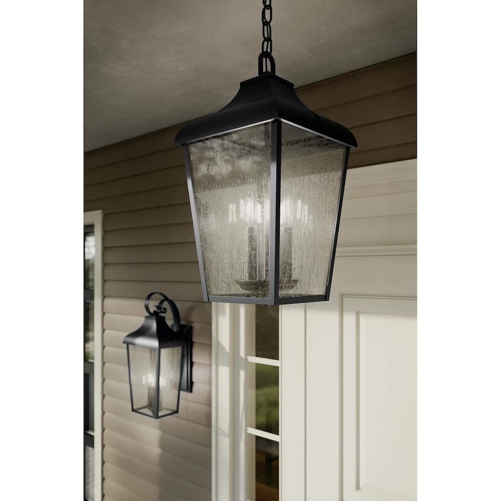 Kichler Lighting Forestdale 19.75 in. 4-Light Textured Black Outdoor Pendant Light - 19.75 in