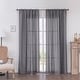preview thumbnail 37 of 36, Linen Textured Light Filtering Back Tap/ Rod Pocket Curtain Panels (Set of 2) 52"Wx108"L - Dark Grey