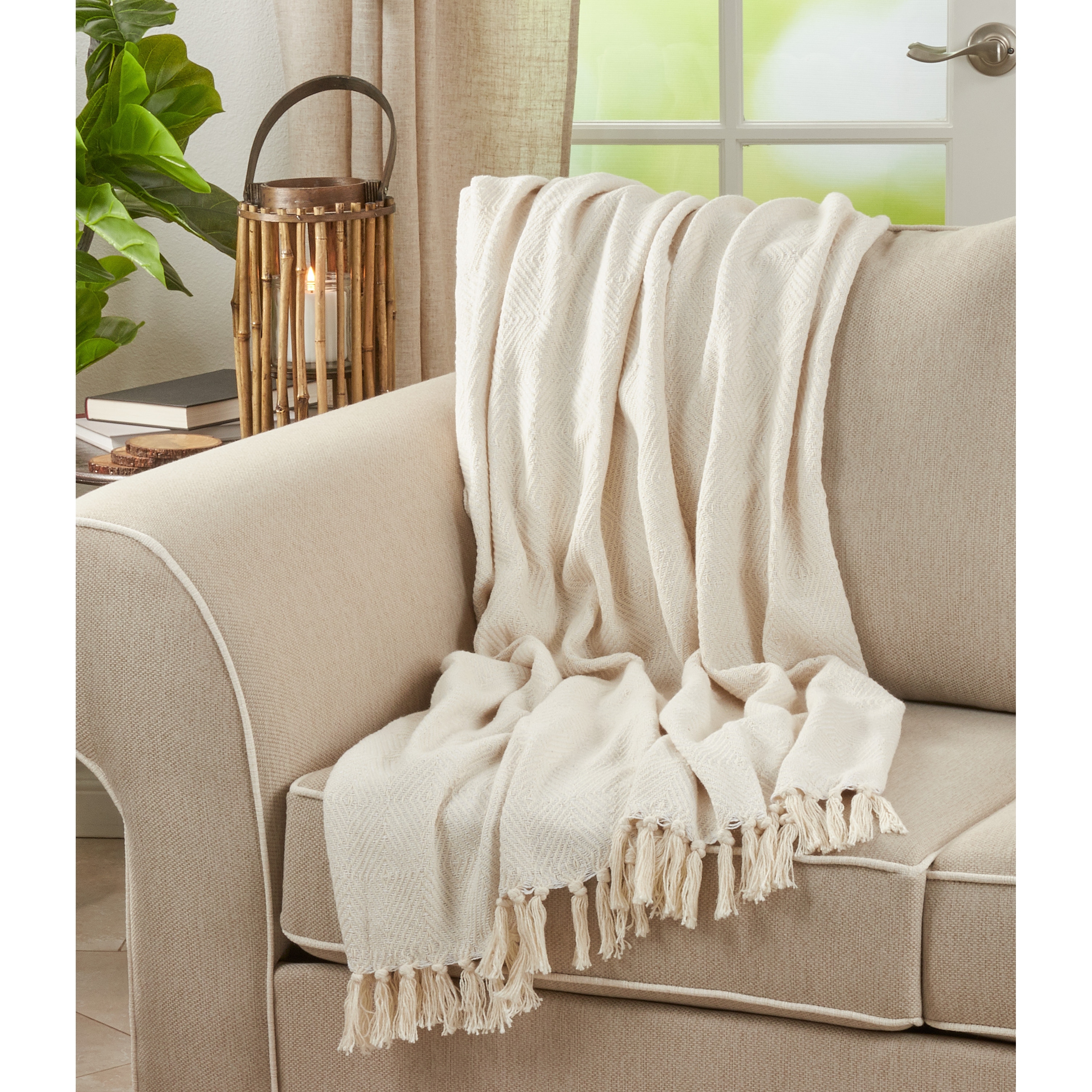 Cream hotsell cotton throw