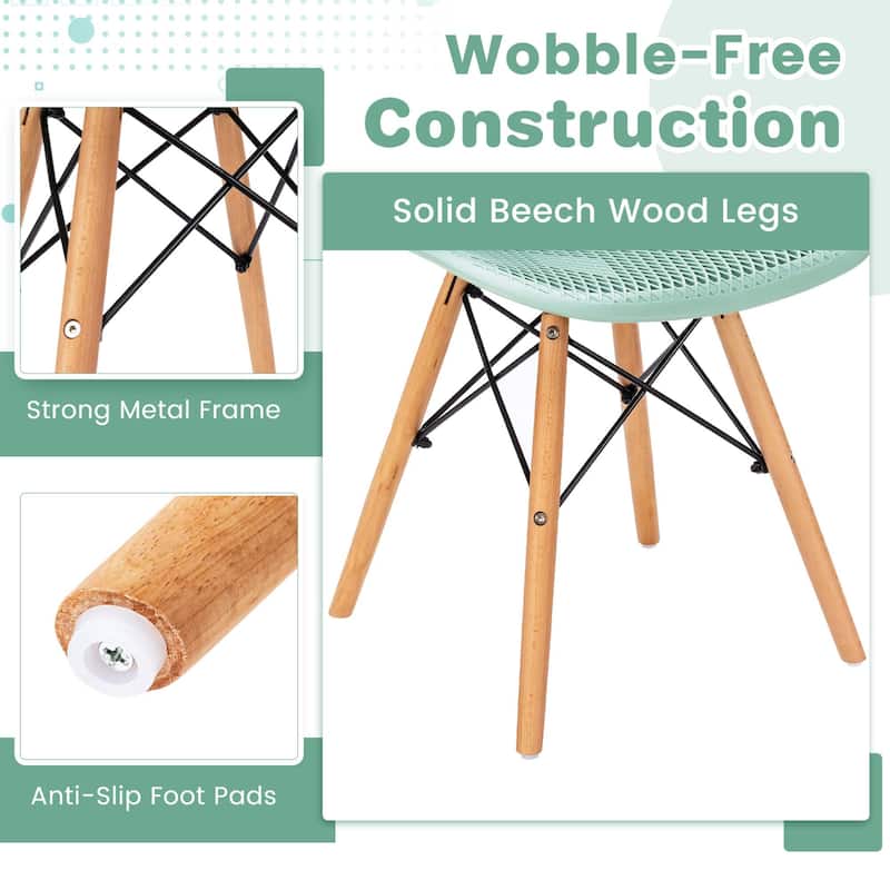 Costway 5 PCS Dining Table Set for 4 Persons Modern Round Table & 4