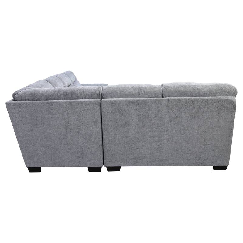 American Furniture Classics Cabral Slate Model A353V11-K23 U Shaped Sectional with 6 Throw Pillows