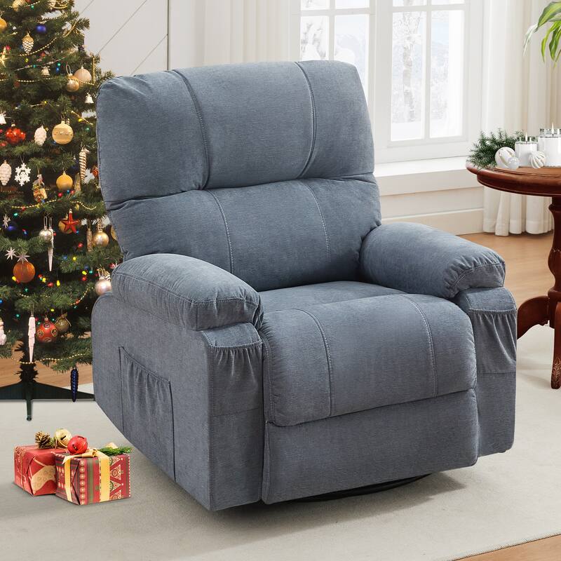 Recliner Chair,360 Degree Rotating Swing Single Sofa Chair, Equipped with Soft Cushion and Backrest, Comfortable Armchair