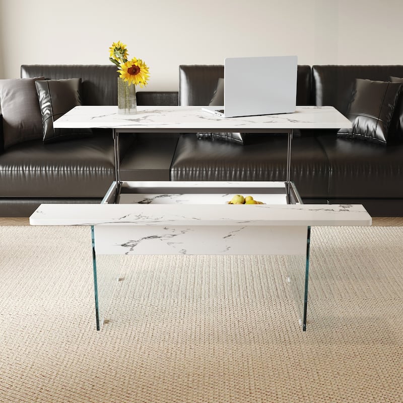 Versatile Lifting Coffee Table with Storage and Multiple Options