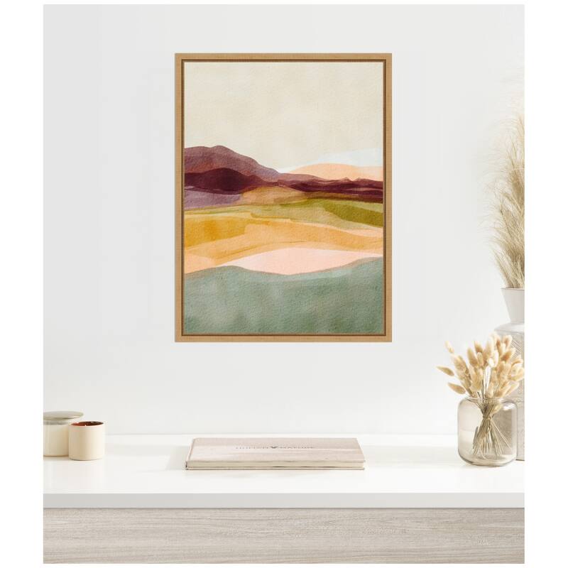 Kate and Laurel Sylvie Sunset Beauty Framed Canvas by Nikita Jariwala
