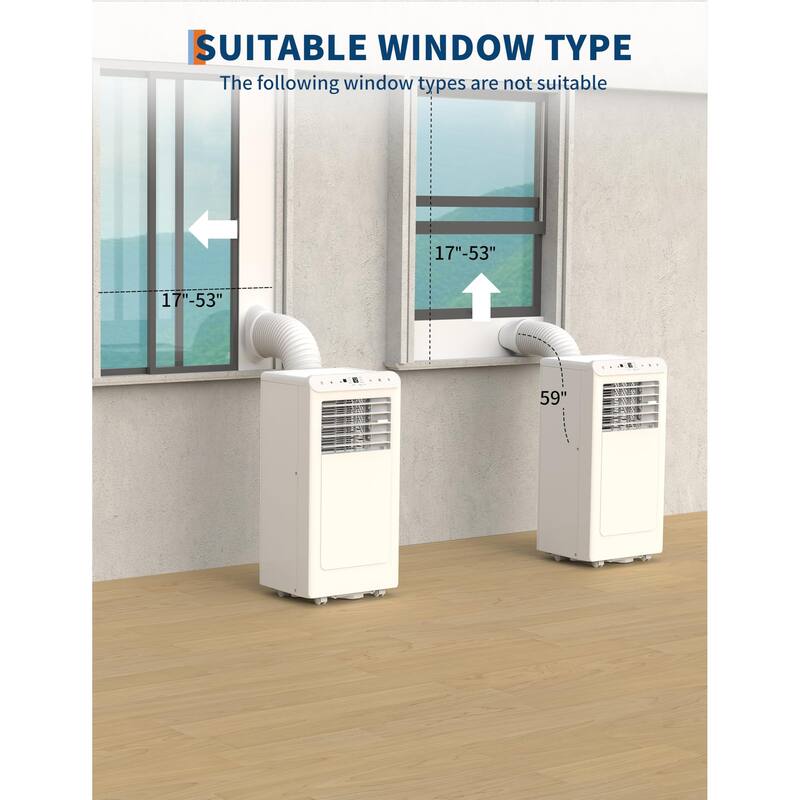 8,000 BTU Portable Air Conditioner, with Fan & Dehumidifier, Cools up to 350 Sq. Ft