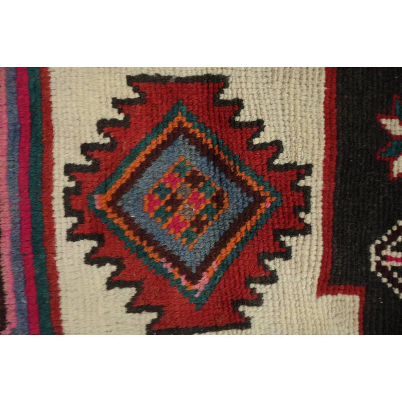 Hand Knotted Oriental 100% Wool Carpet Traditional Tribal Red Bakhtiari Area Rug - 9' 1'' X 4' 10''