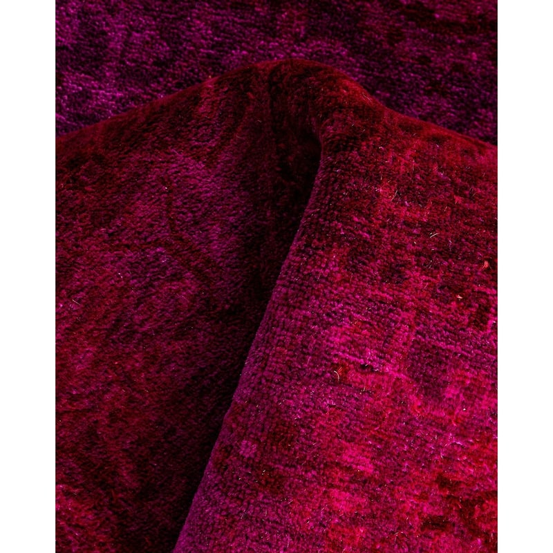 Fine Vibrance One-of-a-Kind Hand-Knotted Runner Rug - Pink, 2' 7" x 10' 9" - 2' 7" x 10' 9"