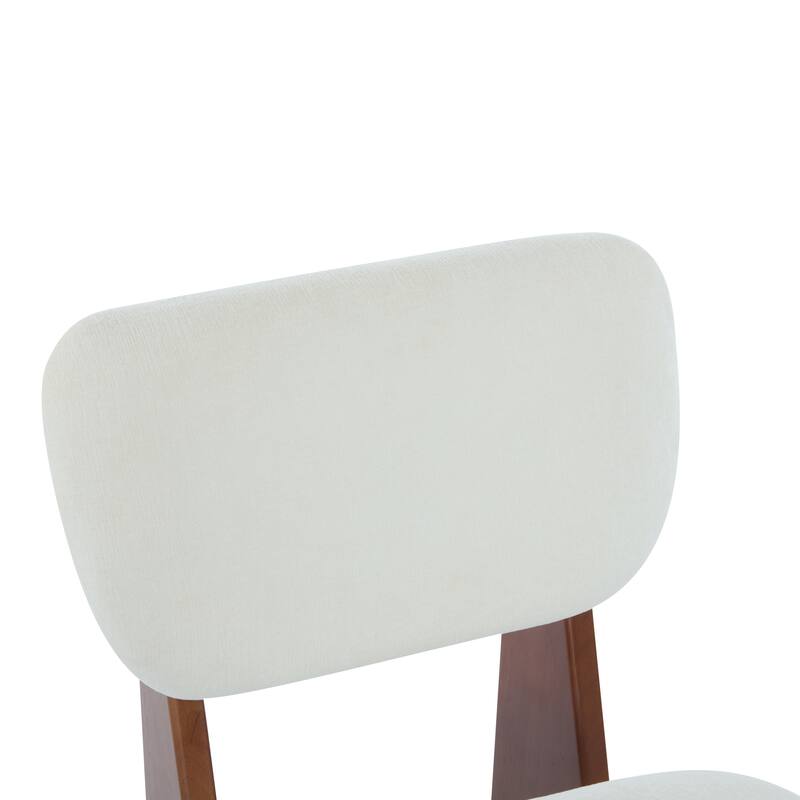 Accent Chairs Set of 2, Upholstered Living Room Chair with Wood Legs, Comfy Lounge Chair with Walnut Finish