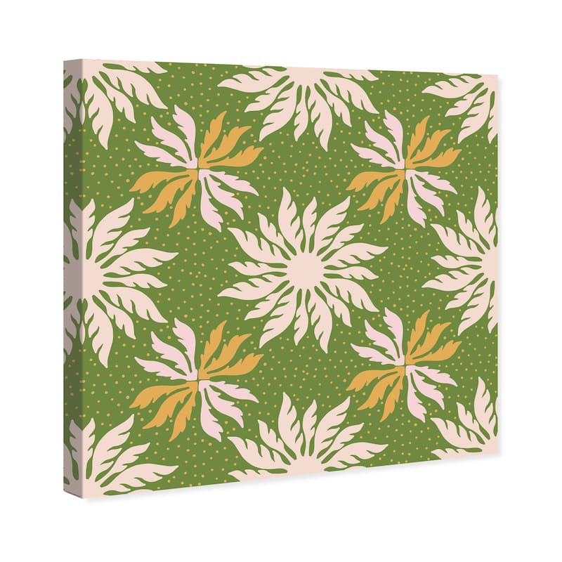 Wynwood Studio Canvas Floral and Botanical Sun Leaf Greenery Green and Modern & Contemporary Wall Art Canvas Print