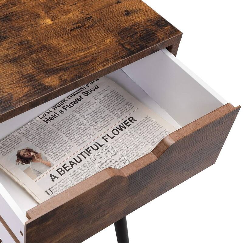 Set of 2 Modern Nightstand with 2 Drawers