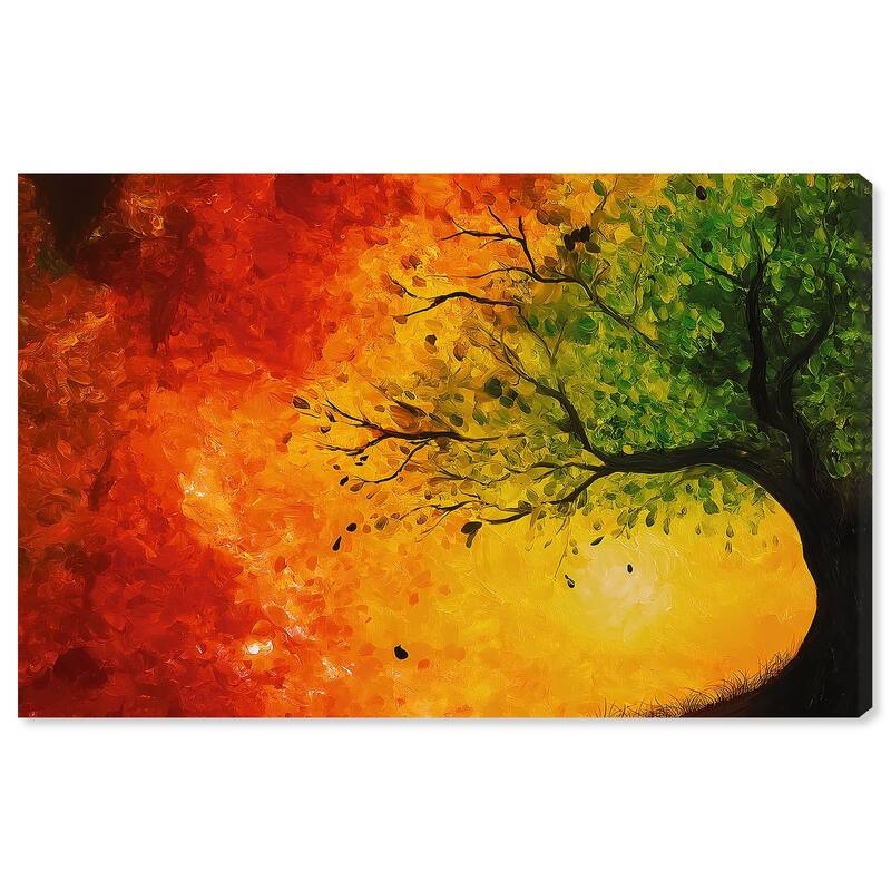 Fire and Ice Tree I Canvas by Art Remedy, Gallery Wrapped - 54" x 36"