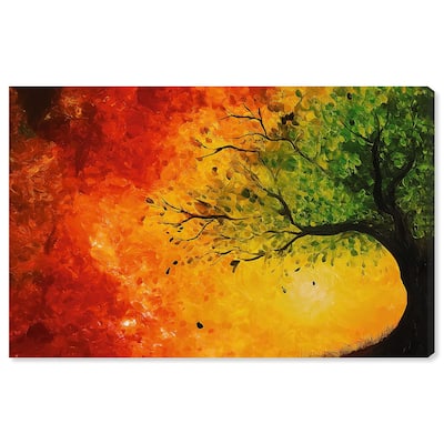 Fire and Ice Tree I Canvas by Art Remedy, Gallery Wrapped