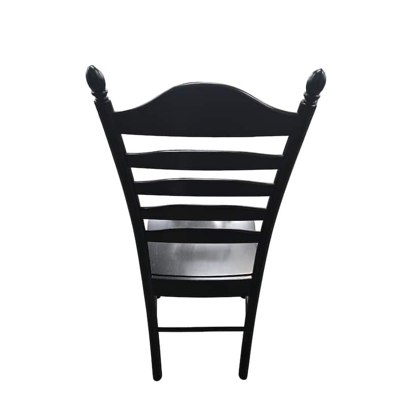 Ladder Back Dining Chair - 42" - Antique Black