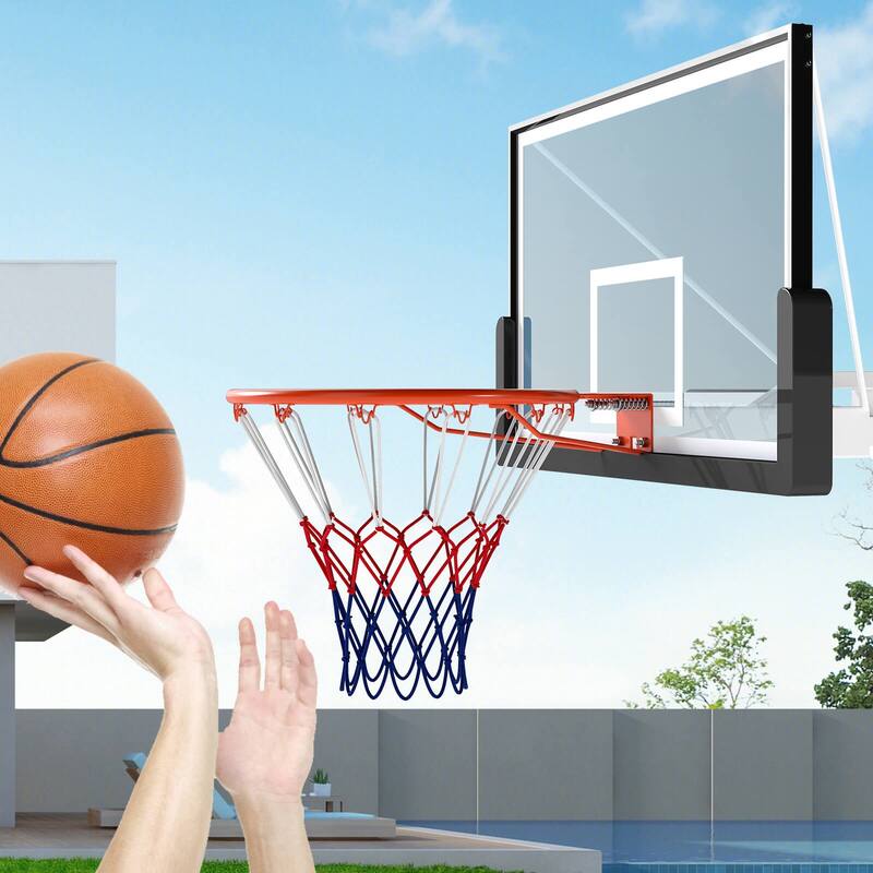 Costway 18" Basketball Rim with Double Springs & All Weather Net for - See Details