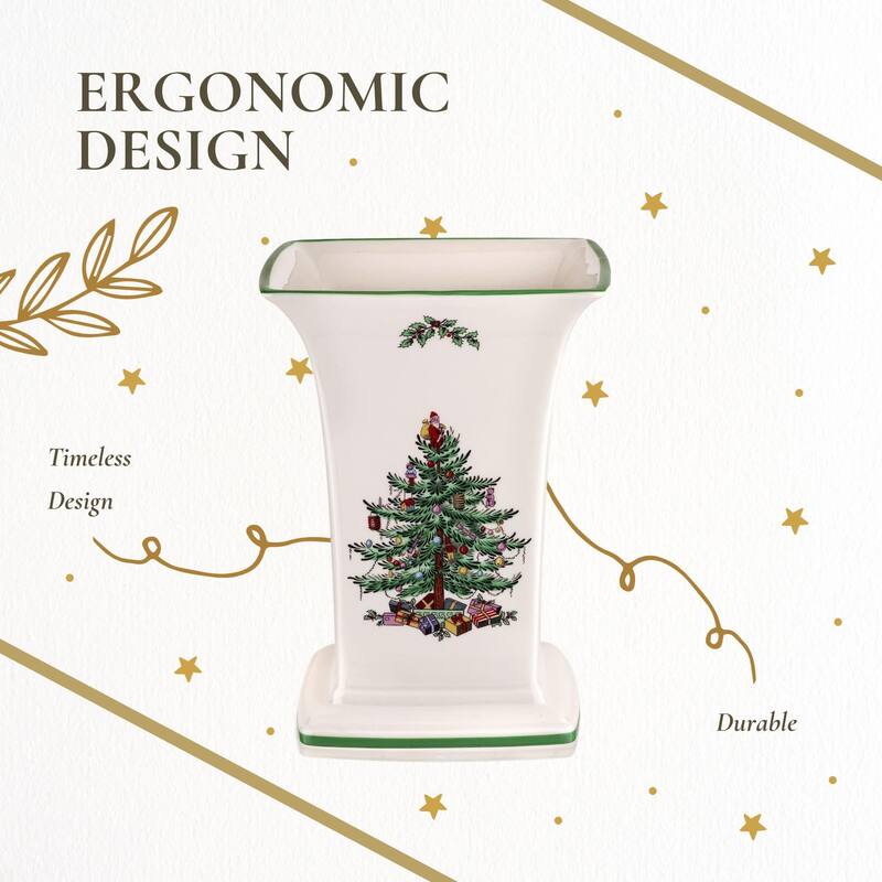 Spode Christmas Tree Square Vase