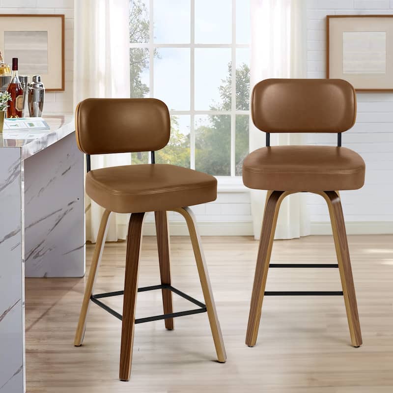 26"/29" Swivel Bar Stools/ Counter Stools with Bentwood Legs