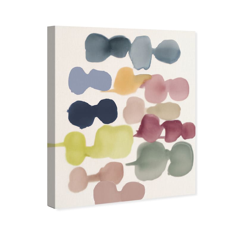 Wynwood Studio Canvas Abstract Ink Splotches Summer Blue and Modern & Contemporary Wall Art Canvas Print