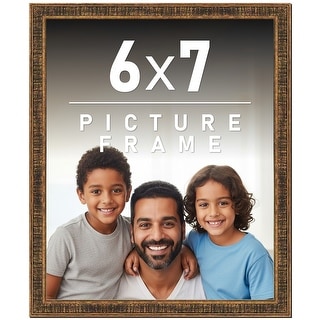 6x7 Frame Gold Solid Wood Picture Frame - Complete Modern Photo