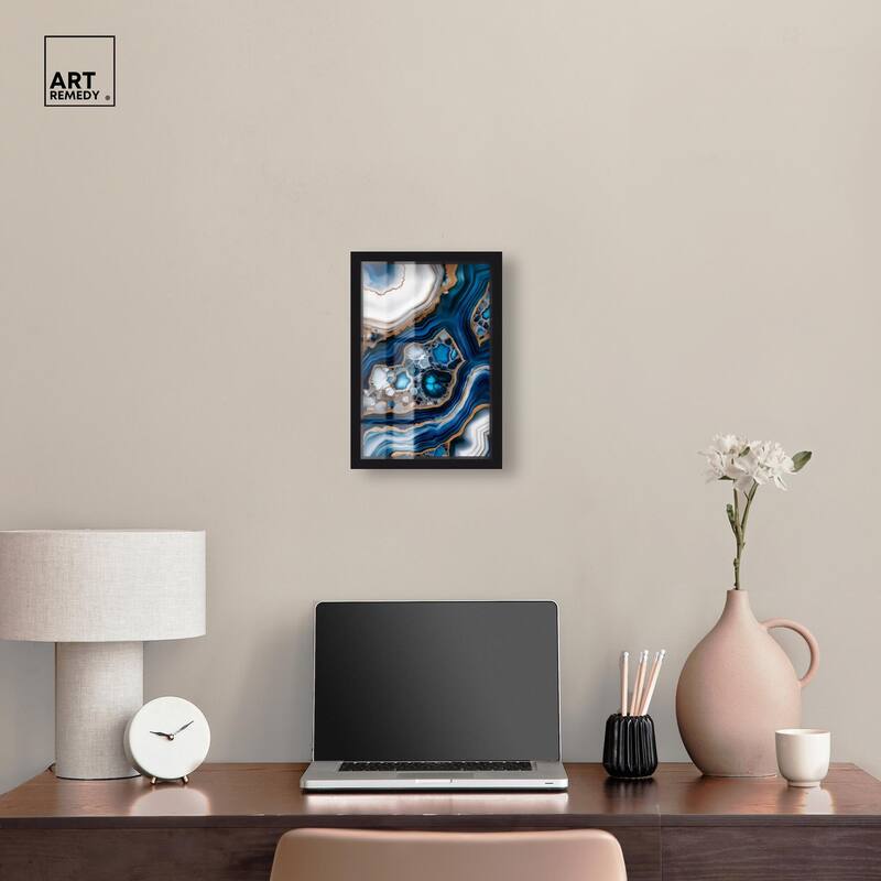 Azure Alveoli I Shadowbox by Art Remedy