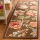 preview thumbnail 4 of 124, SAFAVIEH Handmade Chelsea Nataly French Country Floral Wool Rug 2'6" x 10' Runner - Brown
