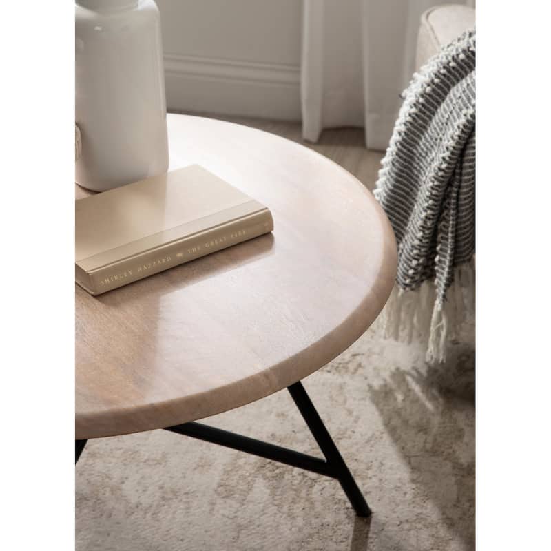 Kate and Laurel Pallson Round Wood Coffee Table