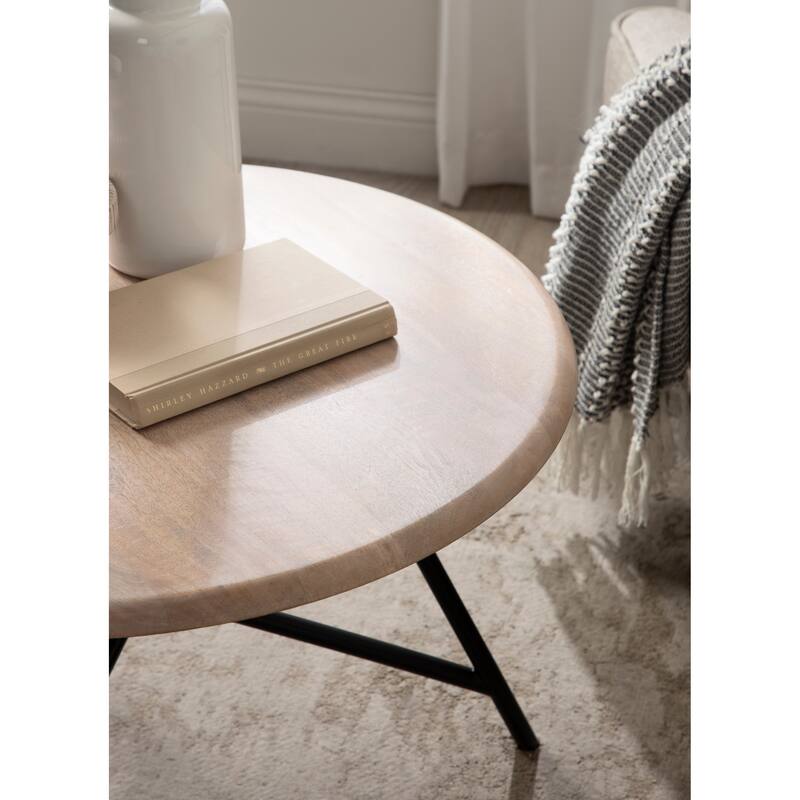 Kate and Laurel Pallson Round Wood Coffee Table