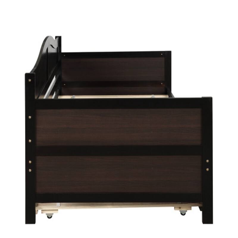 Twin Wooden Daybed with Trundle Bed