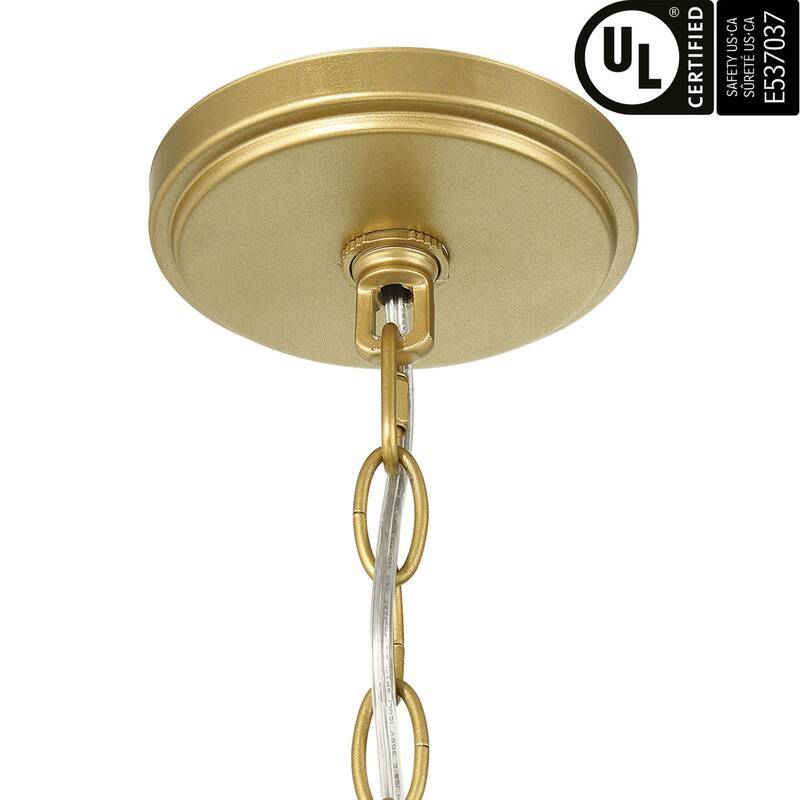 Modern 12-light Dimmable Empire Gold Chandelier