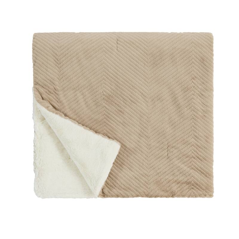 Brooklyn Loom Luxe Chevron 50x70 Throw