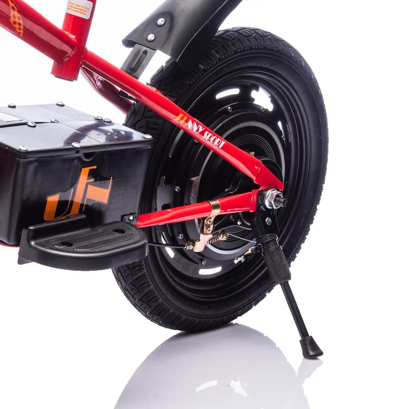 24V Kids Ride On Electric Dirt Bike,300W Super Power Motor,16in Wheels,Adjustable Seat Height,Hand-Operated Brakes