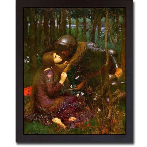 The Beautiful Lady without Pity by John Waterhouse Black Floater Framed Canvas Art (26 in x 20 in)