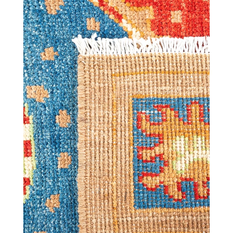Overton Hand Knotted Wool Vintage Inspired Modern Contemporary Modern Yellow Area Rug - 6' 2" x 8' 10"