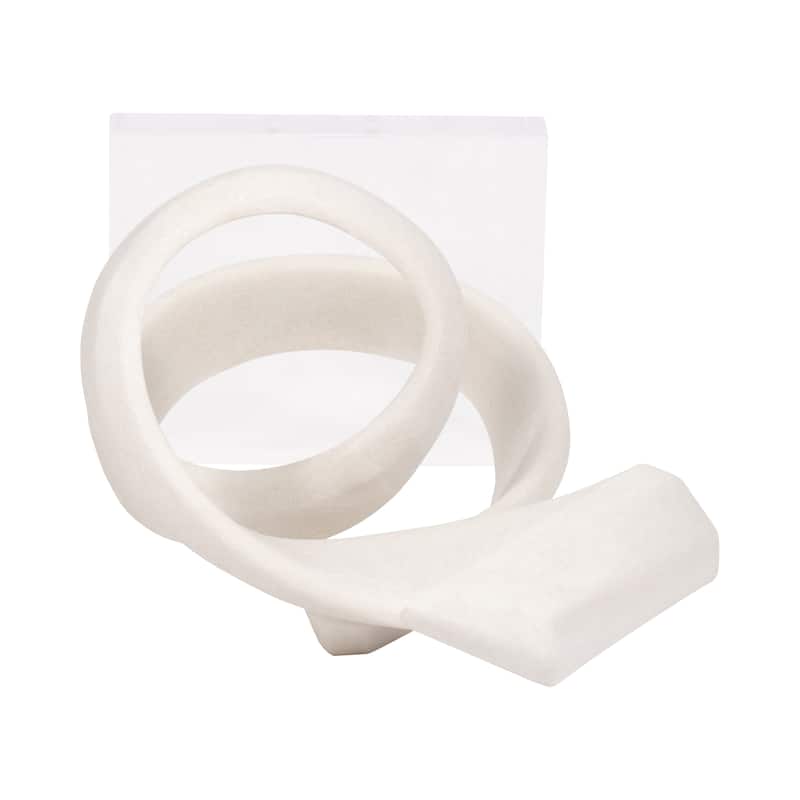 Sagebrook Home's 27" Kassani Oversized Quartz-effect Resin Statuary in White - Acrylic Decorative Object - 11" x 10" x 27"