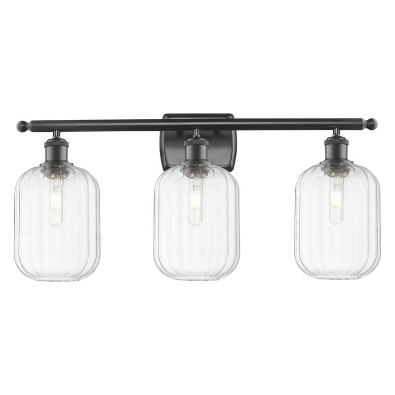 Innovations Lighting Endless Possibilities Ballston - Preston - 3 Light 27" Jar Shade Bath Vanity Light - Clear/Oil Rubbed Bronze